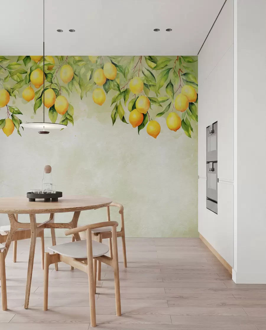 Papier peint photo Branches de citron tendres u97595