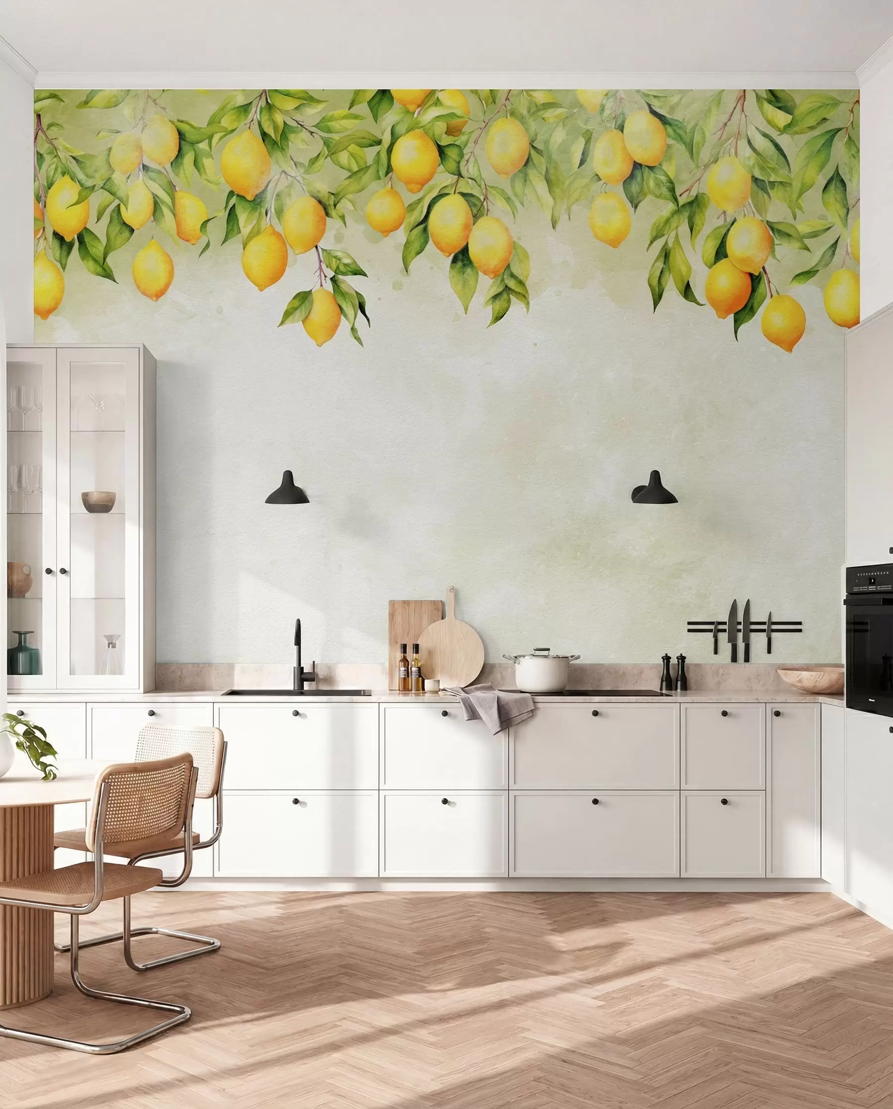 Papier peint photo Branches de citron tendres u97595