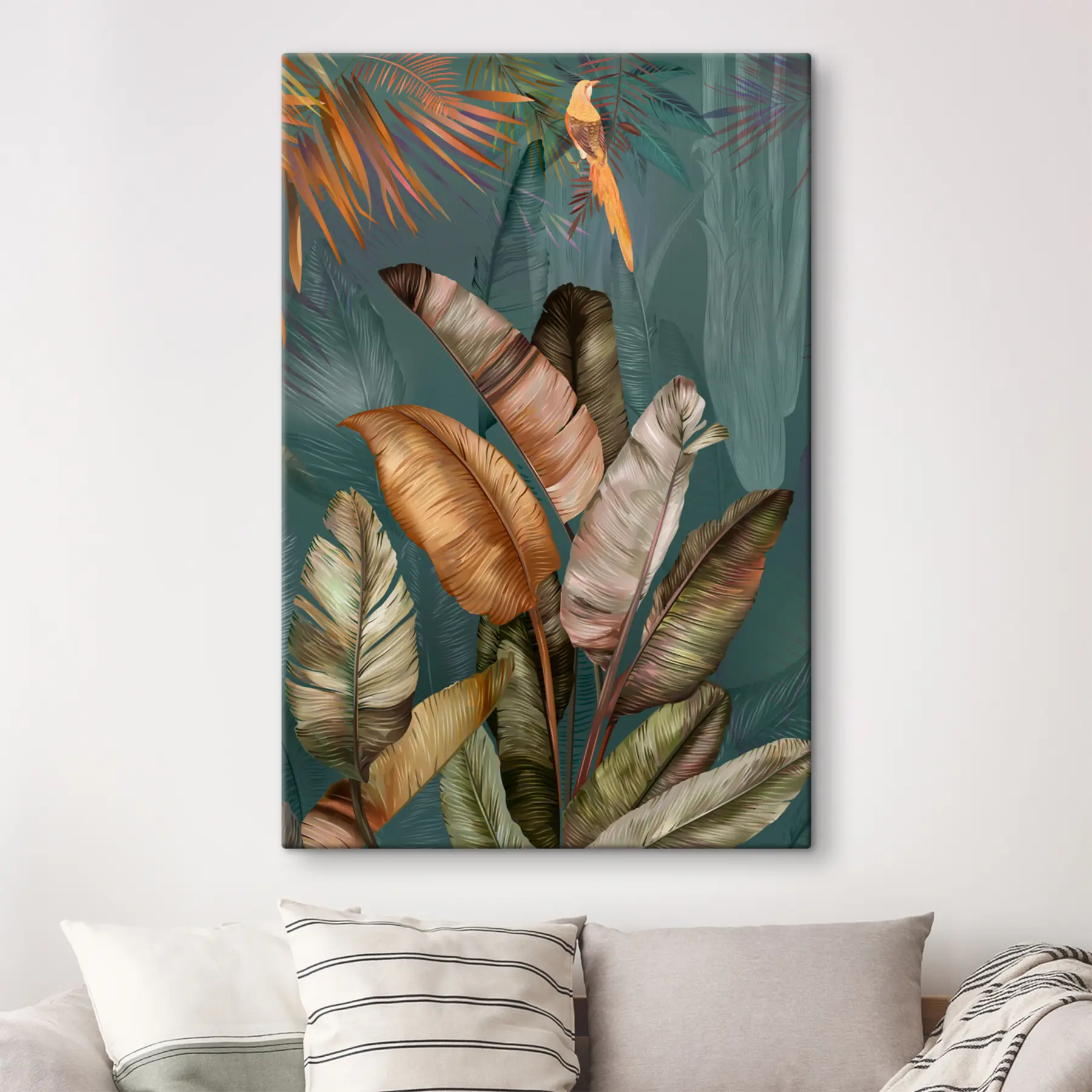 Papier peint photo Feuilles tropicales aux textures vibrantes s35860