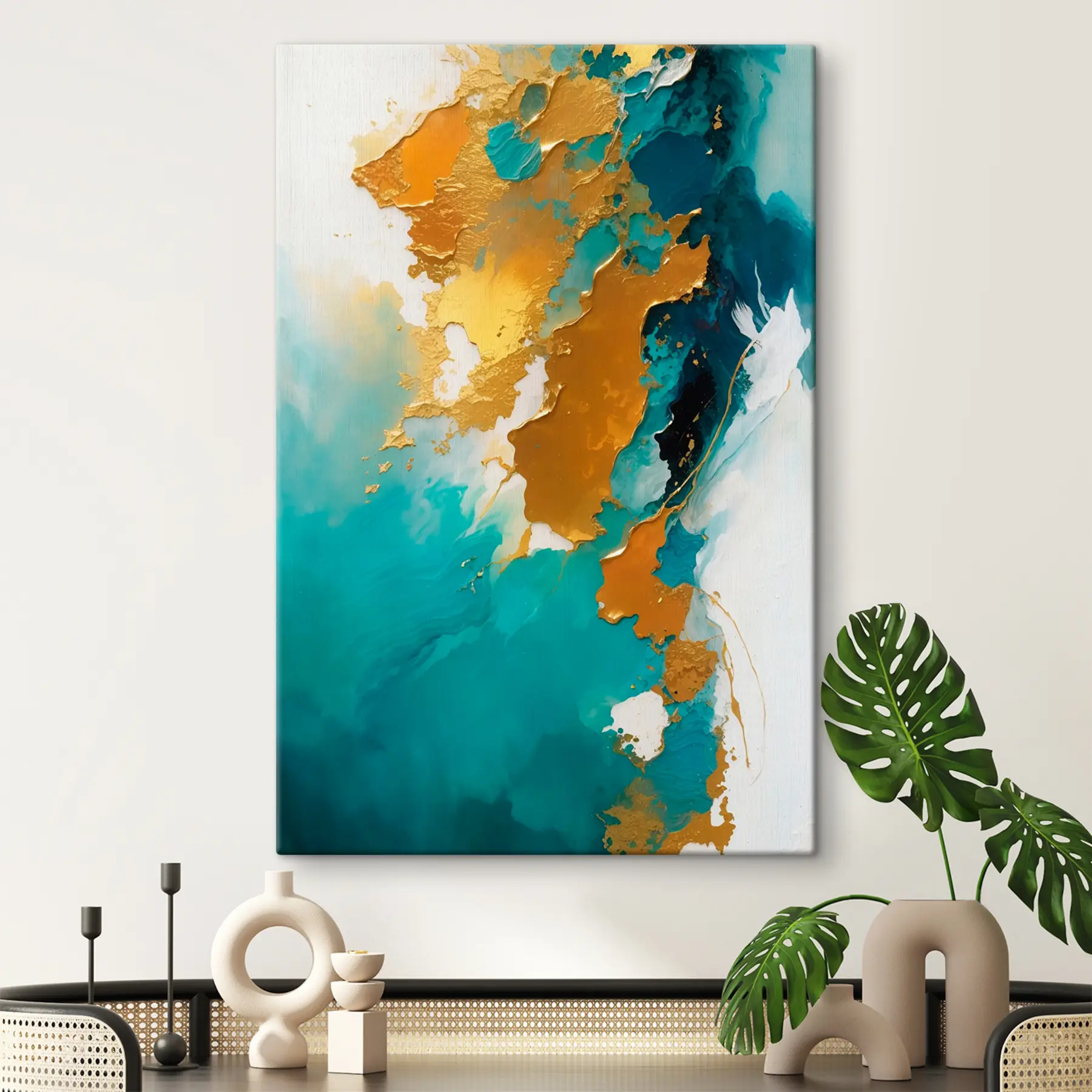 Fotobehang Abstracte golven van kleur en textuur s35823