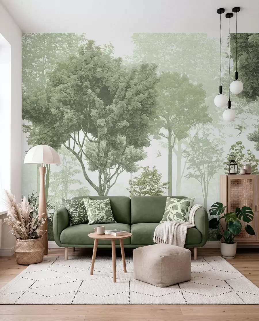 Fotobehang Magisch bos in het groen u72134v2