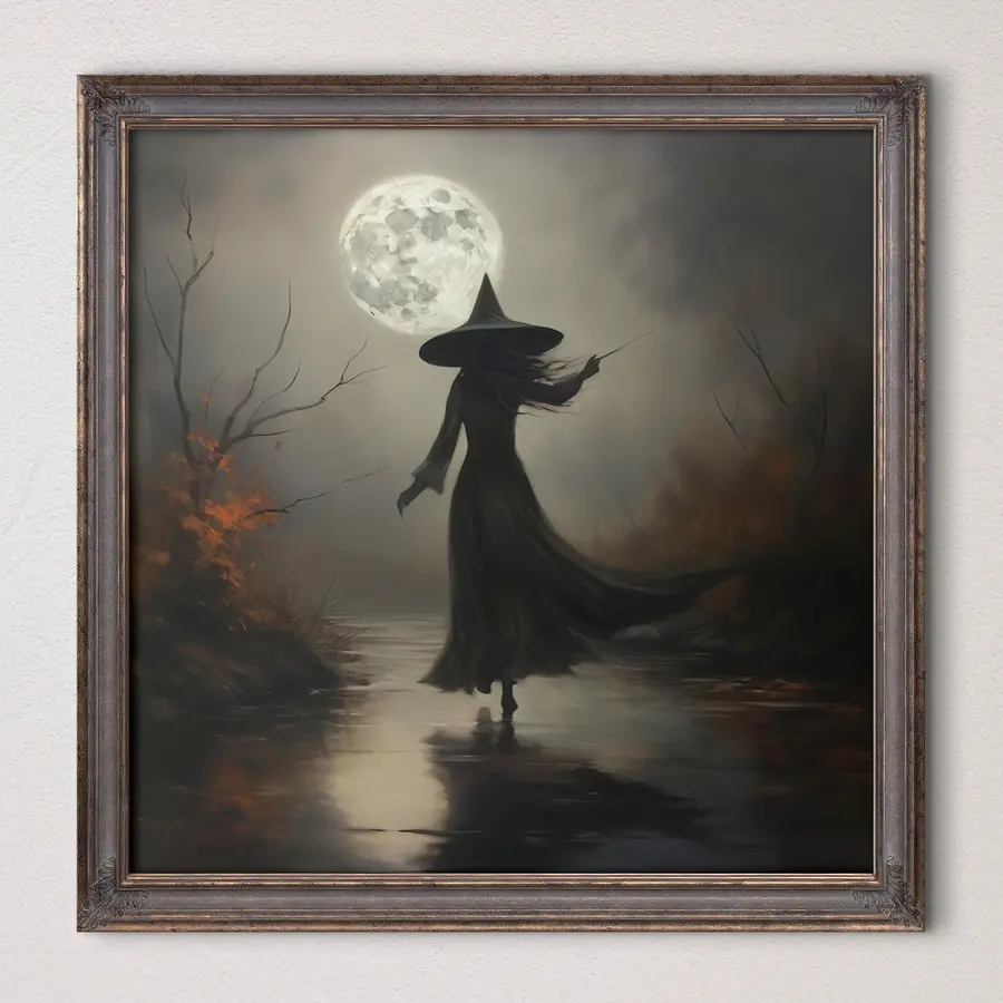  Peintures Figure enchanteresse au clair de lune s35970