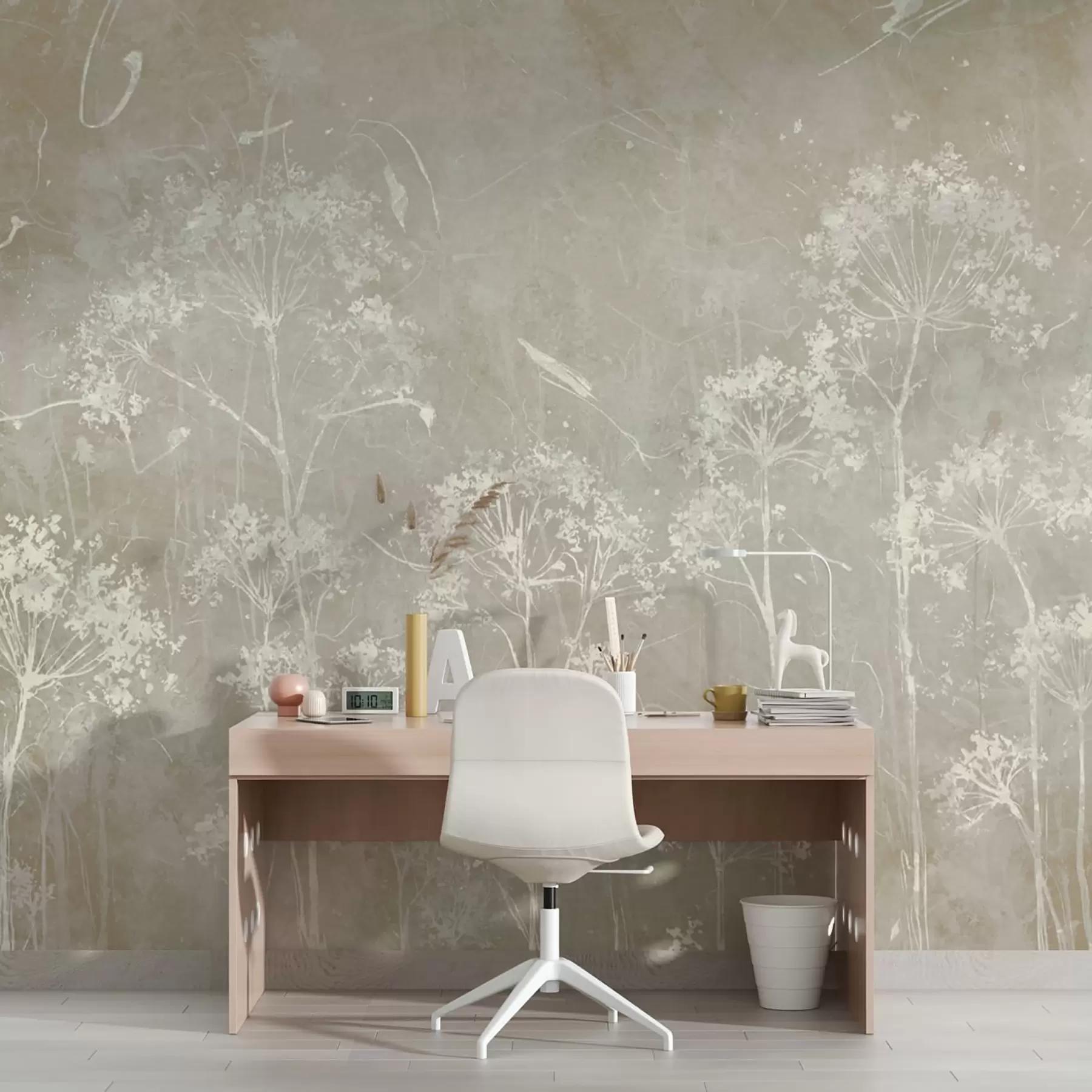 Fotobehang Wilde bloemen in grungestijl u96551v2