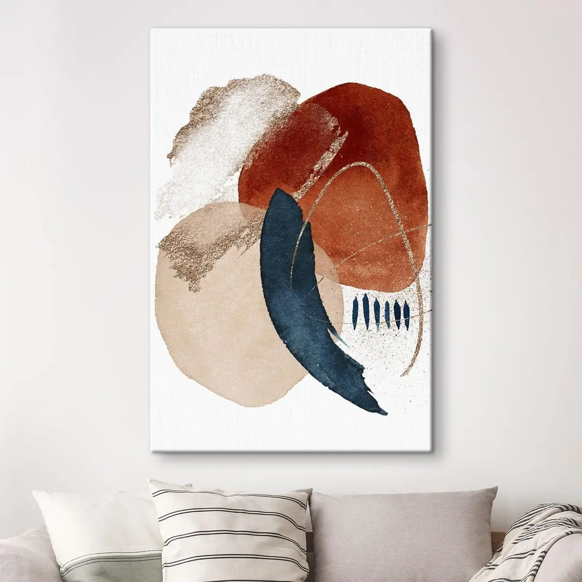  Peintures Formes abstraites dans des couleurs chaudes s35954