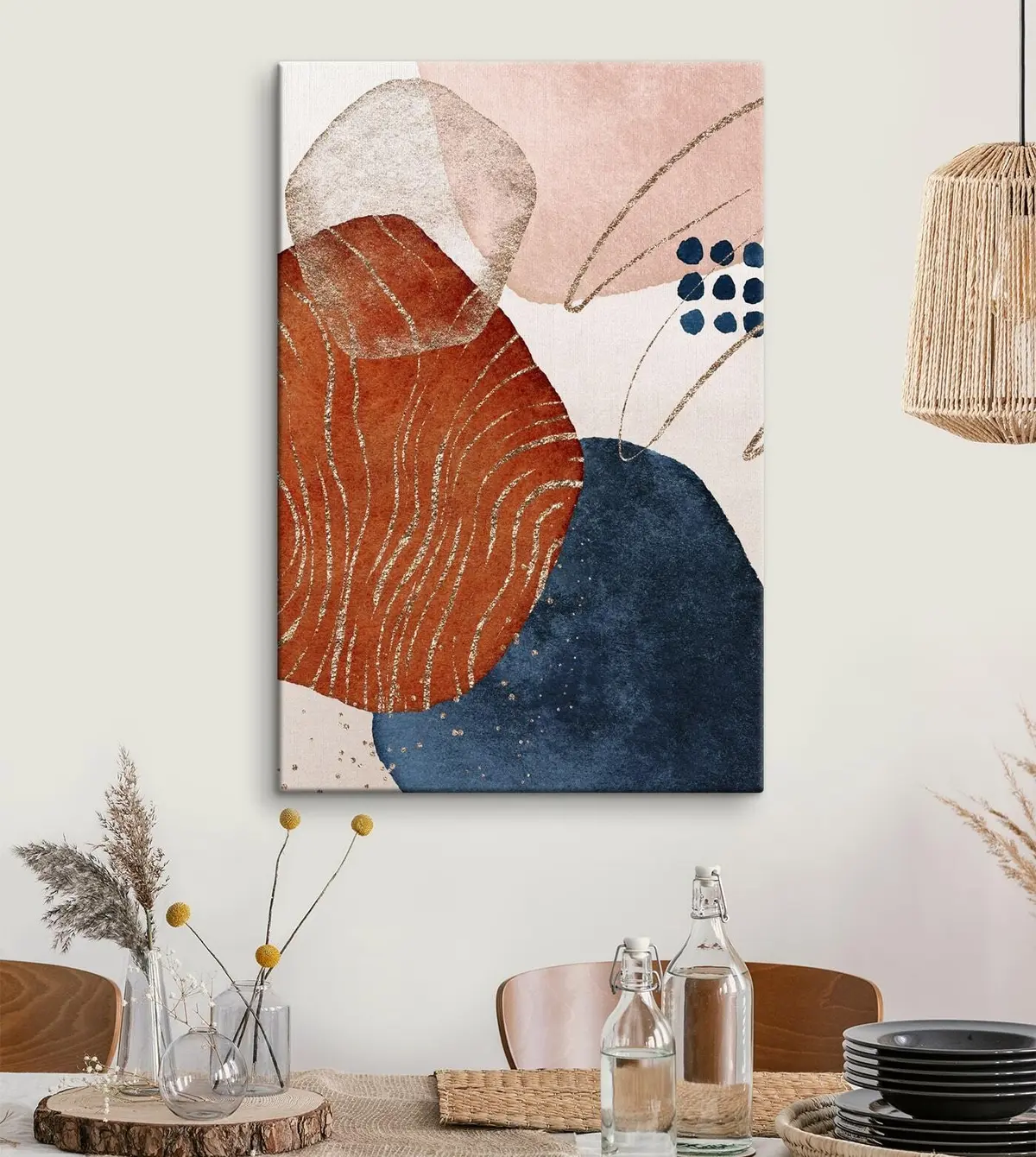  Schilderijen Abstracte vormen in harmonieuze kleuren s35956