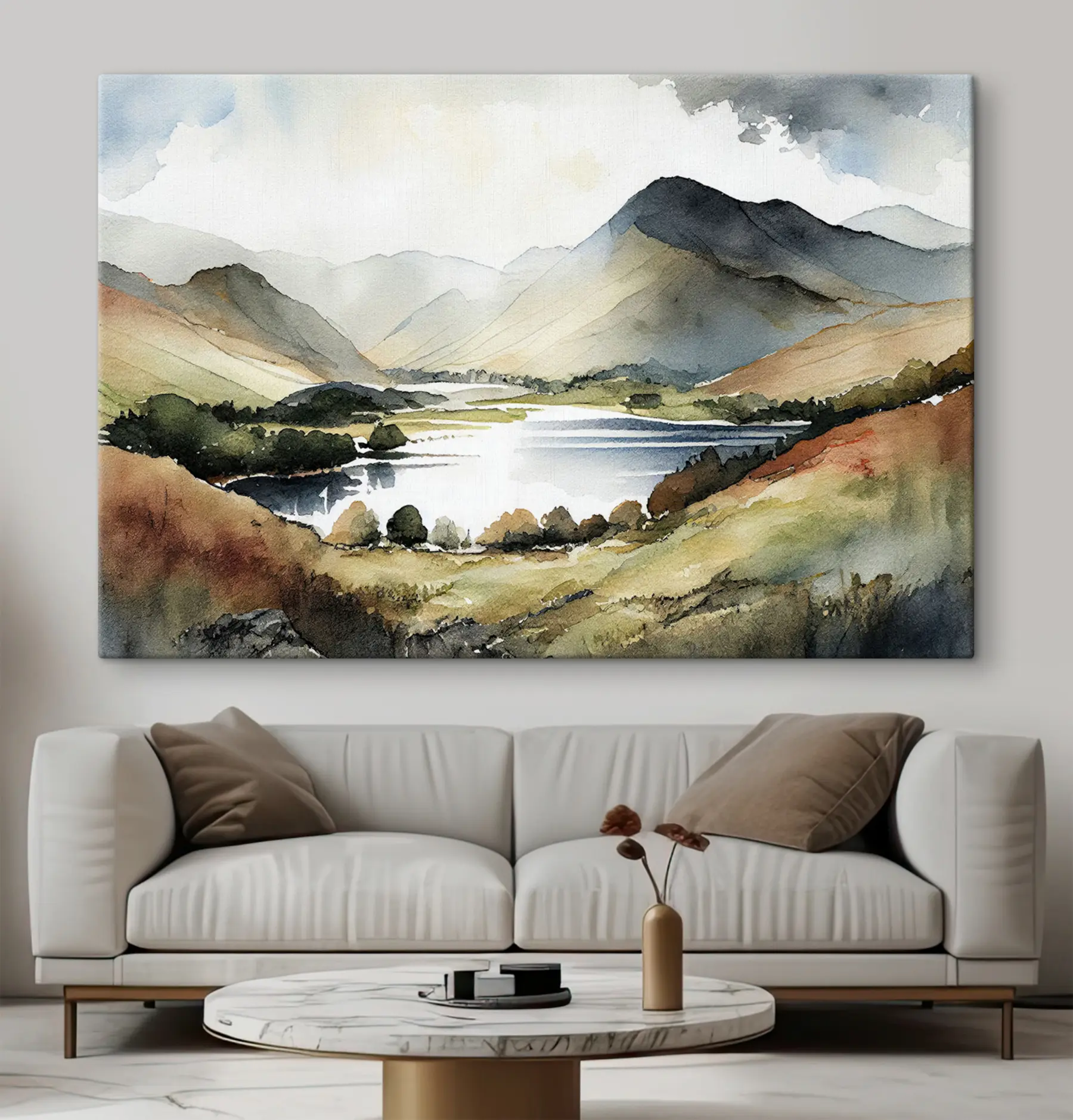 Papier peint photo Lac dans les montagnes s36018