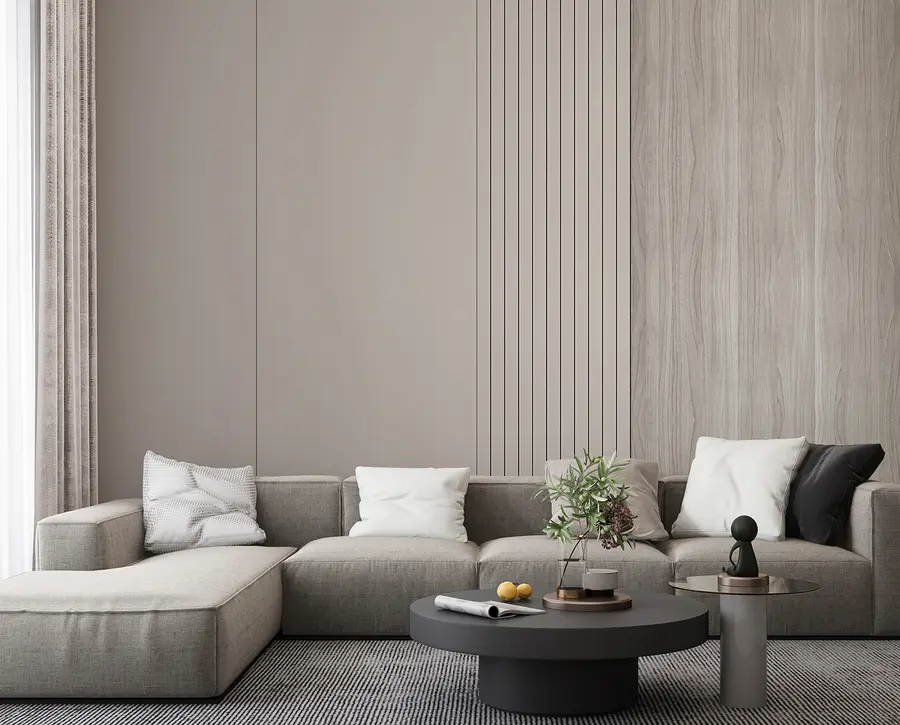 Papier peint photo Panneau avec douves et bois u97549