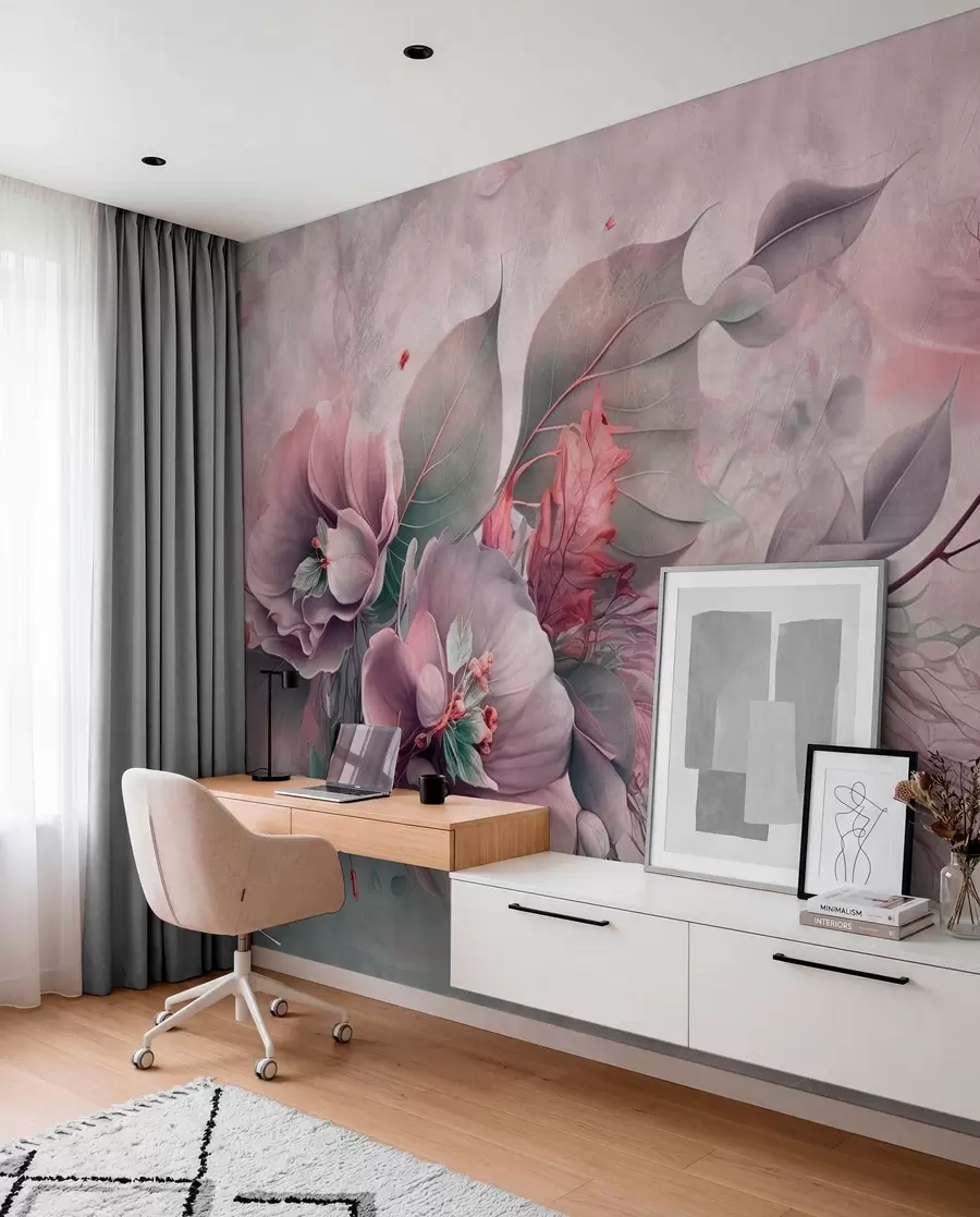 Fotobehang Chimera bloemen in roze kleuren u93930v2