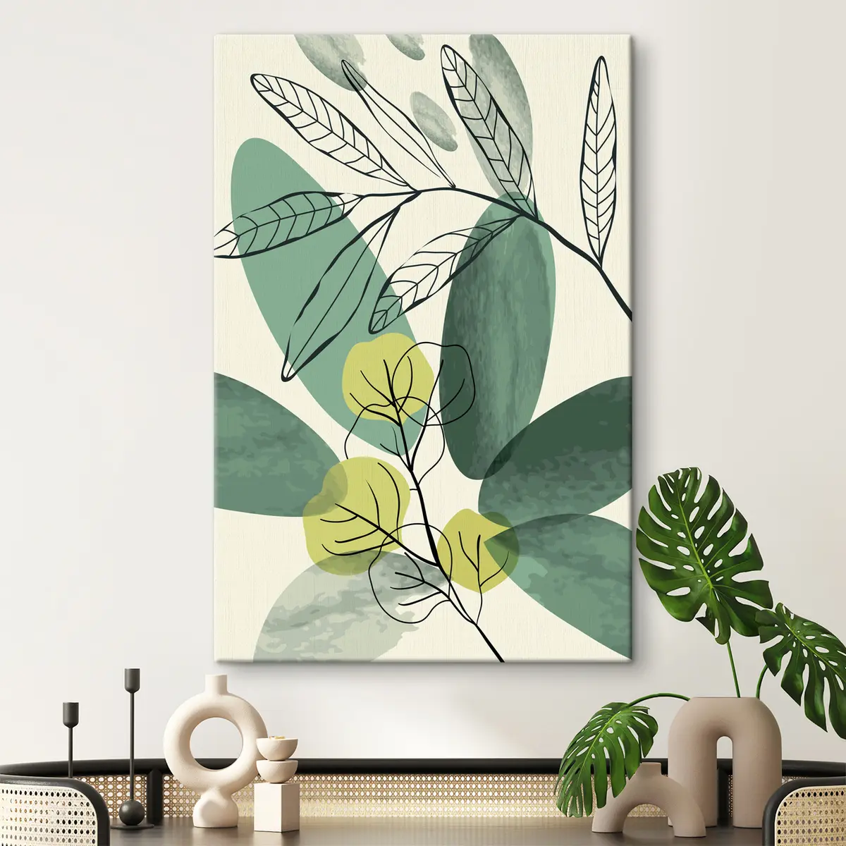  Peintures Dessin à l'aquarelle de feuilles boho s36106