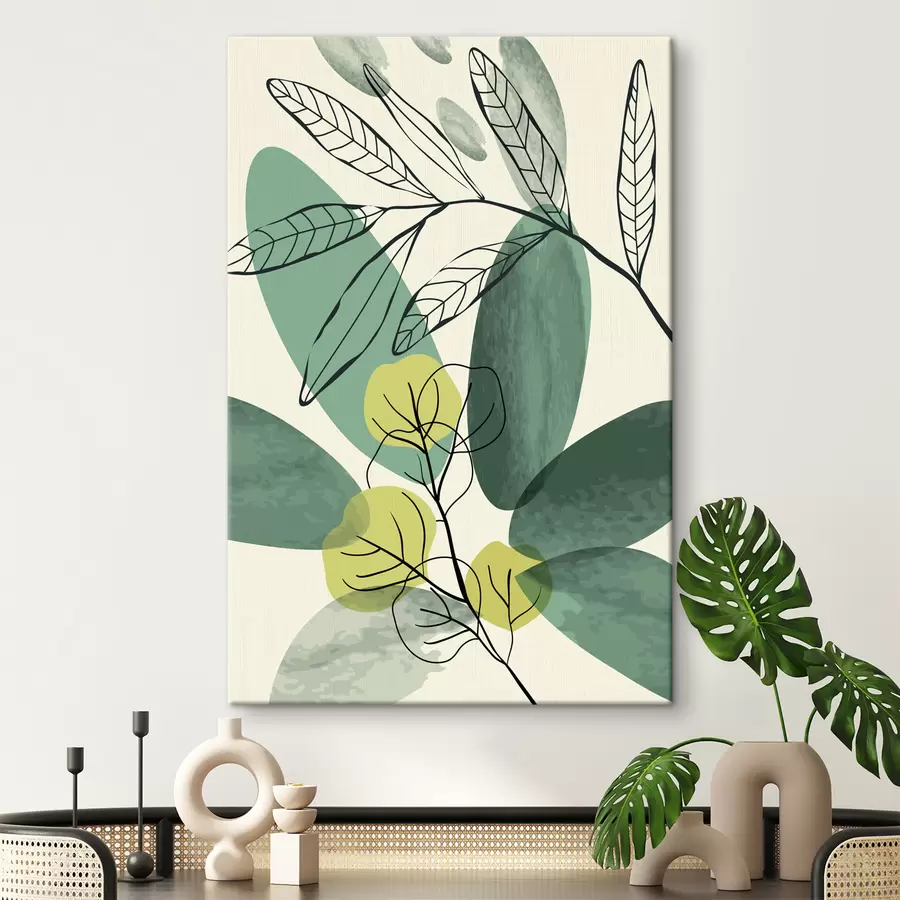  Peintures Dessin à l'aquarelle de feuilles boho s36106