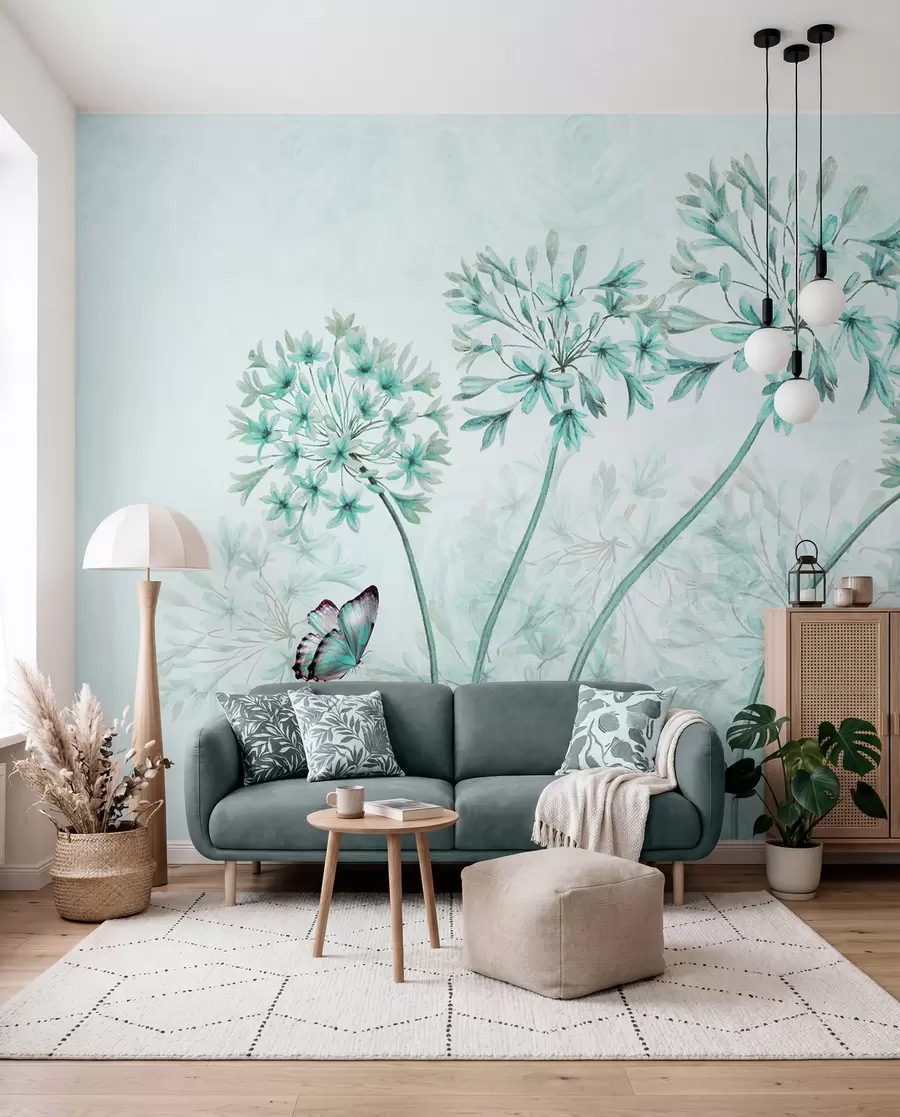 Fotobehang Plant, bloem en blauw in blauwe kleuren u35495v2