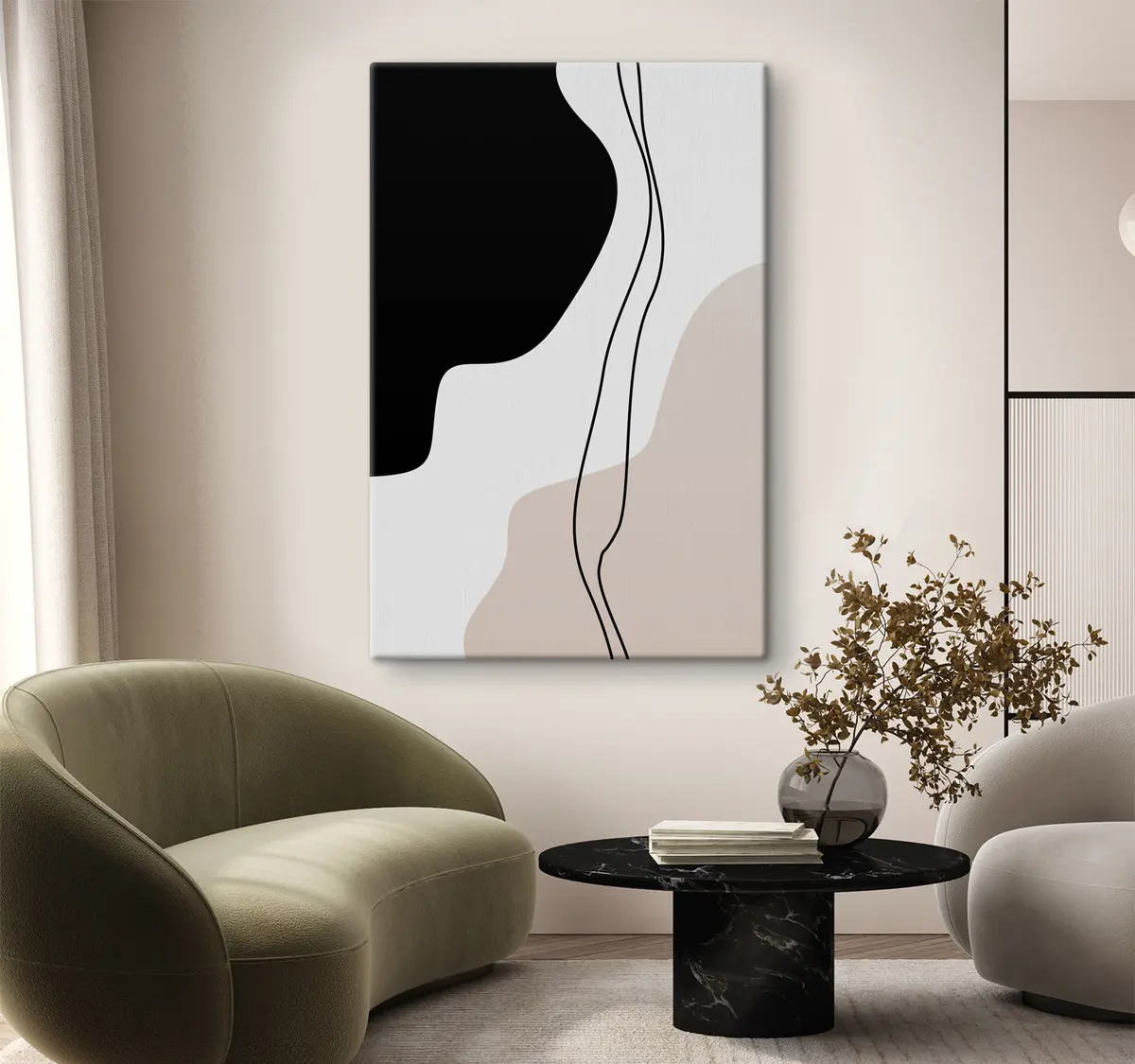  Schilderijen Abstracte vormen en lijnen s36156