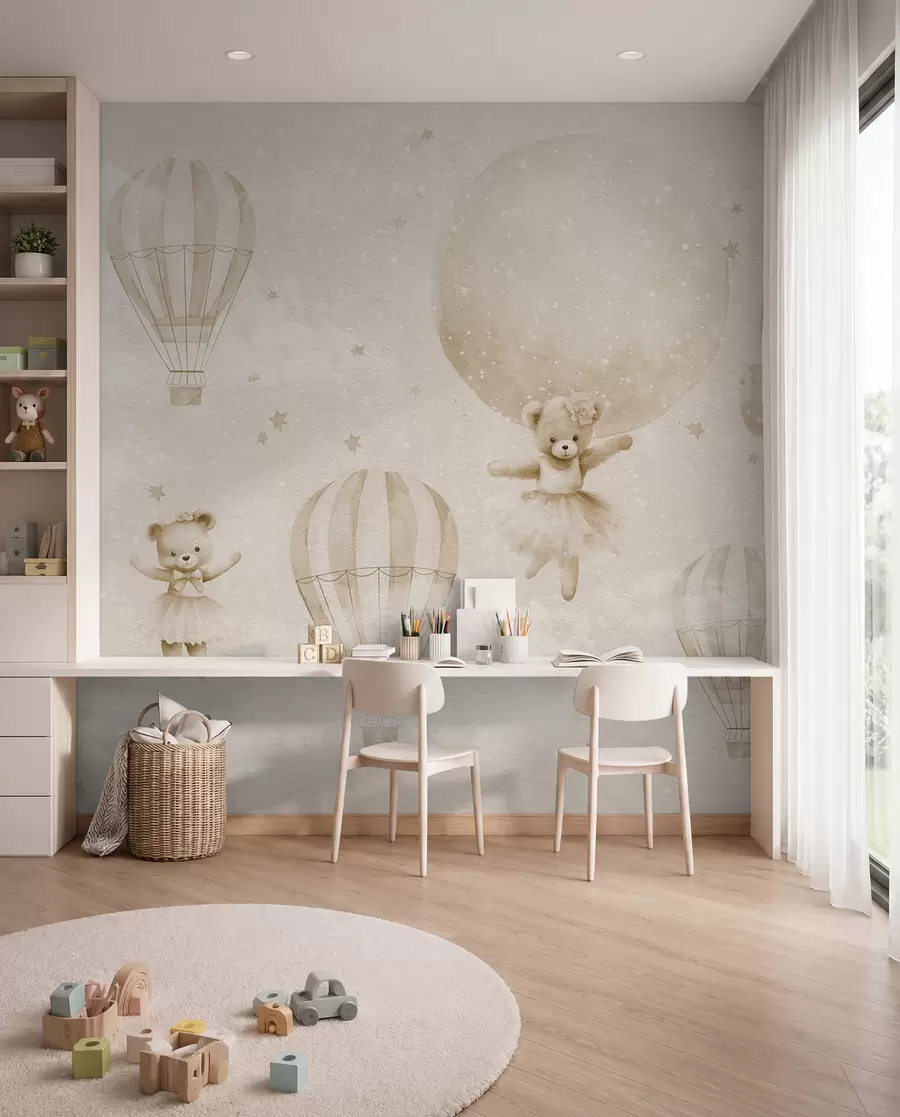 Fotobehang Beertjes tussen de ballonnen u97954v1