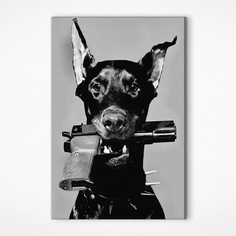  Peintures Portrait d'un doberman topgun s36177