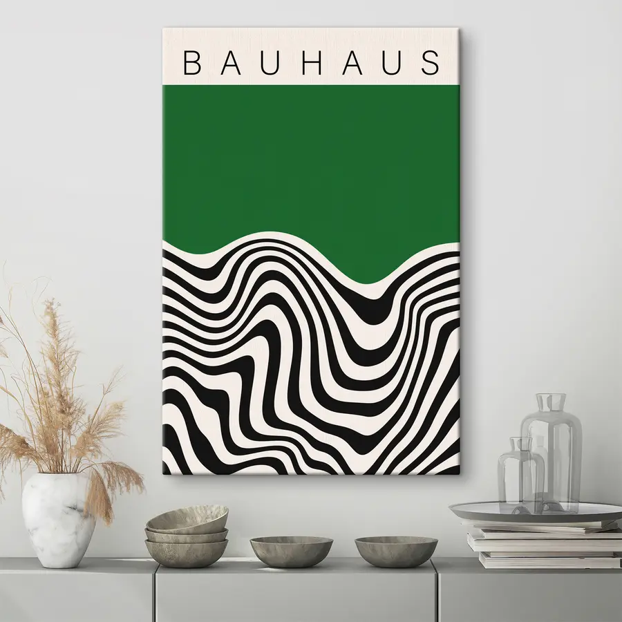 Papier peint photo Vagues abstraites Bauhaus s36213