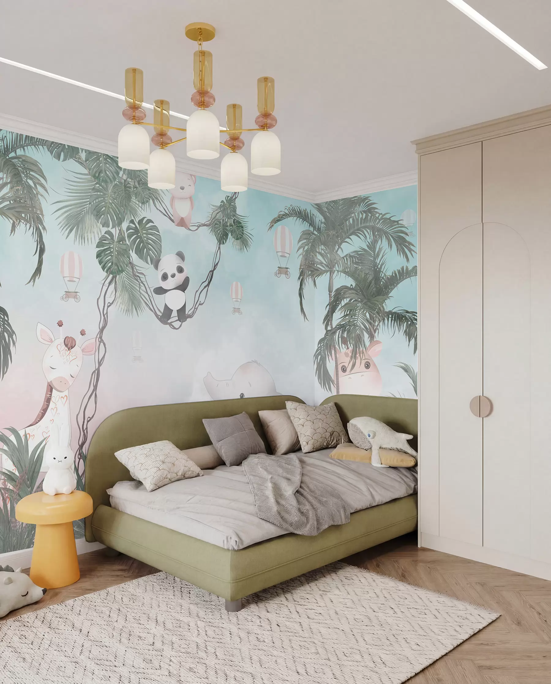 Fotobehang Schattige dieren voor een kinderkamer u98167