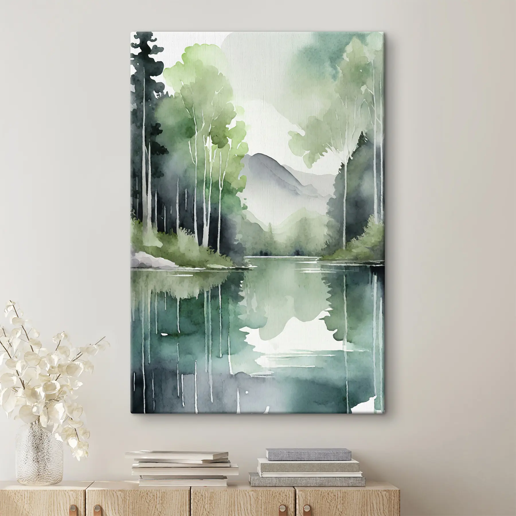  Peintures Les eaux tranquilles reflètent la sérénité de la nature s36503