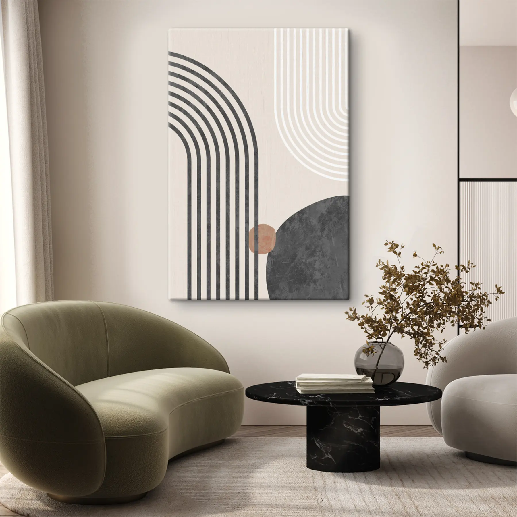  Peintures Des formes abstraites créant une harmonie visuelle s36493