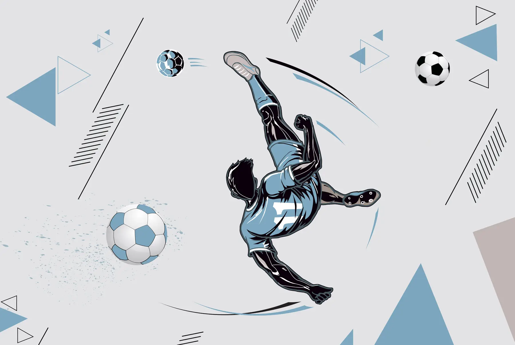 Fotobehang Voetballer u98736