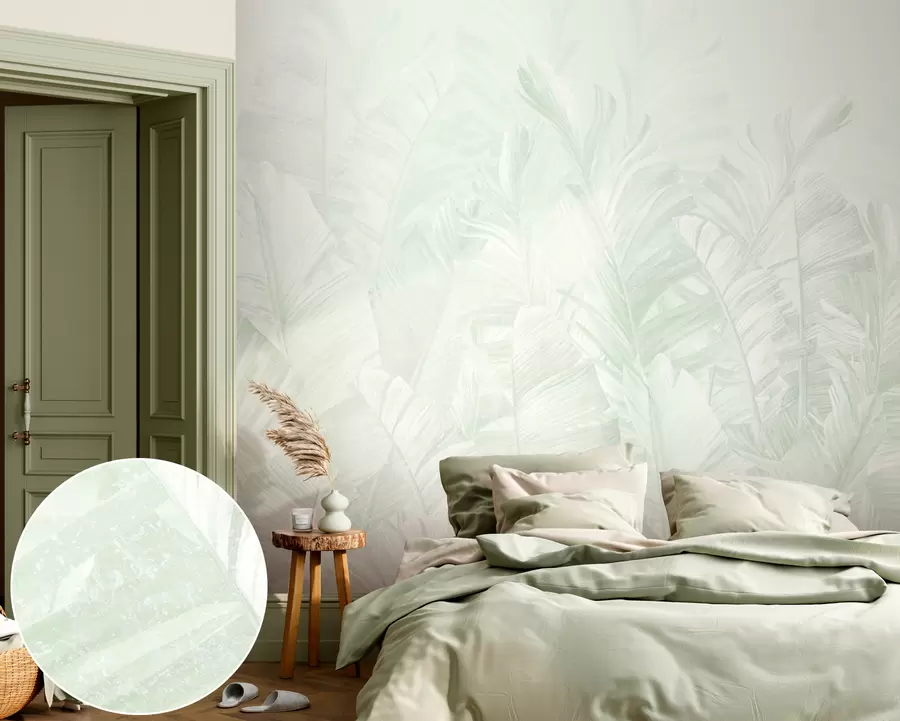 Fotobehang Trendy bladeren in tropisch groen u98951v4