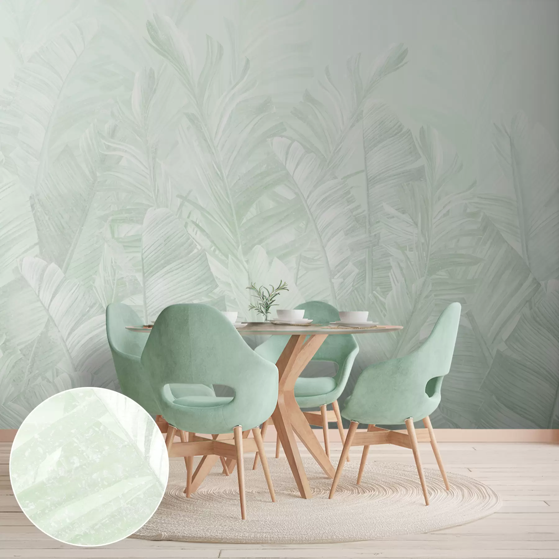 Fotobehang Trendy bladeren in tropisch groen u98951v4