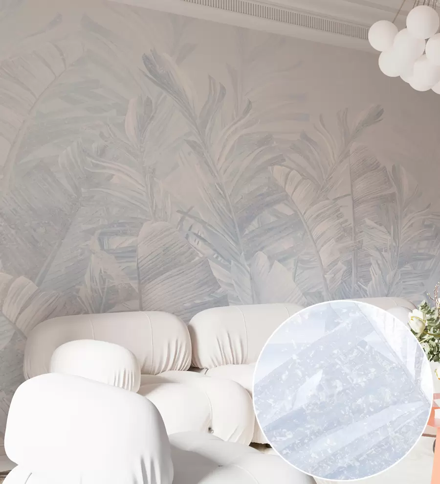 Fotobehang Hippe tropische blauwe bladeren u98951v5