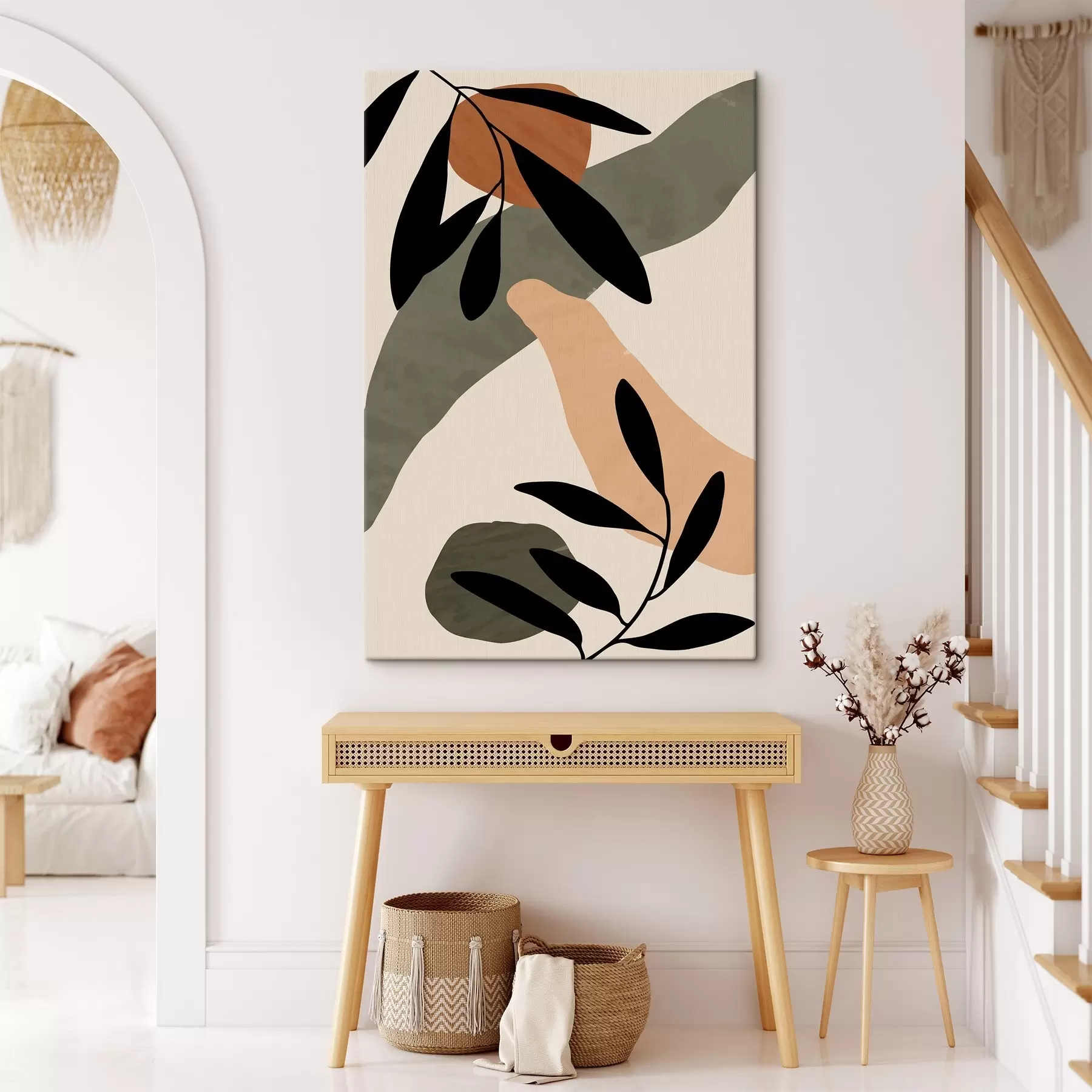 Fotobehang Op de natuur geïnspireerde abstracte ontwerpelementen s36480