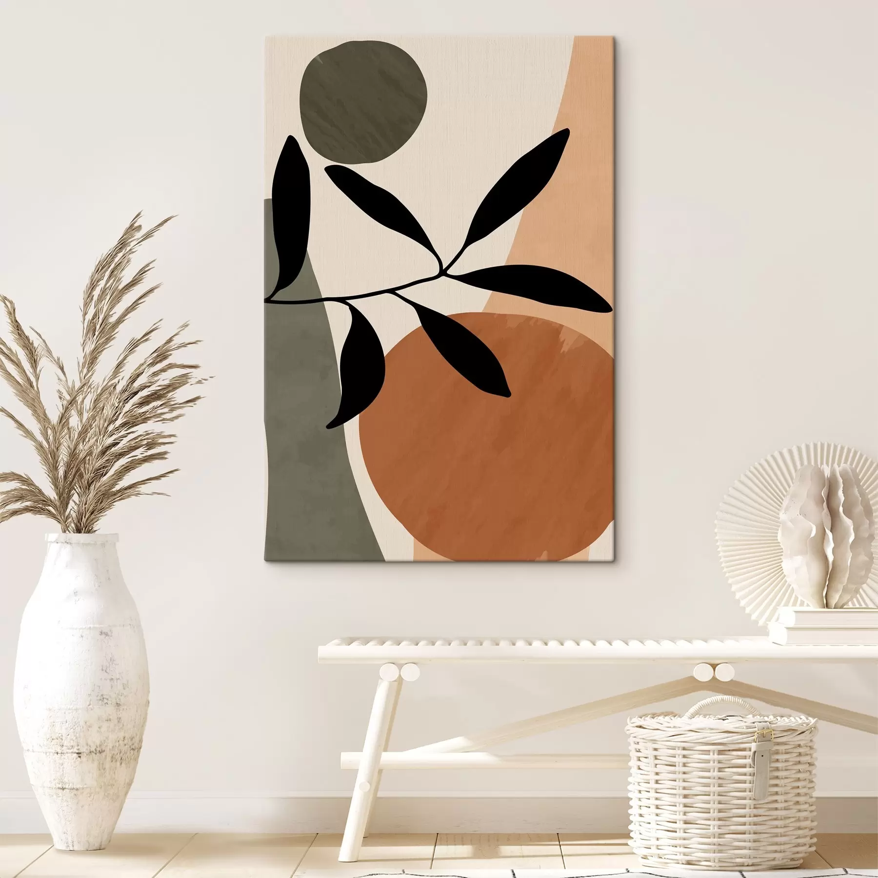  Schilderijen Elegante vormen in aardetinten s36481