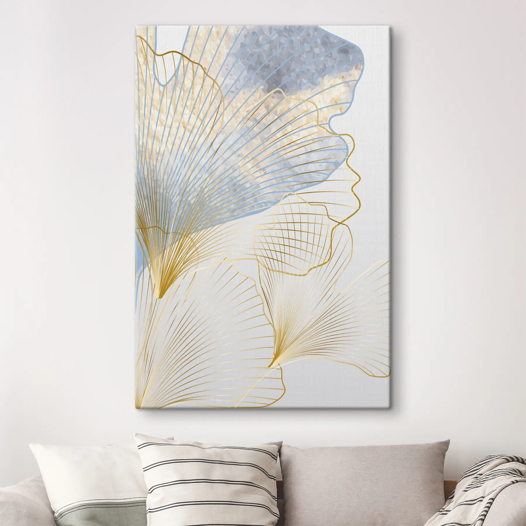 Papier peint photo Lignes élégantes et teintes douces combinées s36487