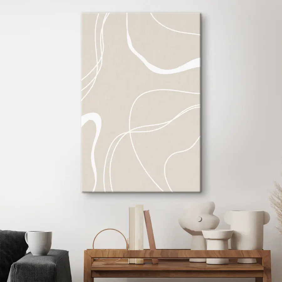  Peintures Courbes abstraites sur fond doux s36489