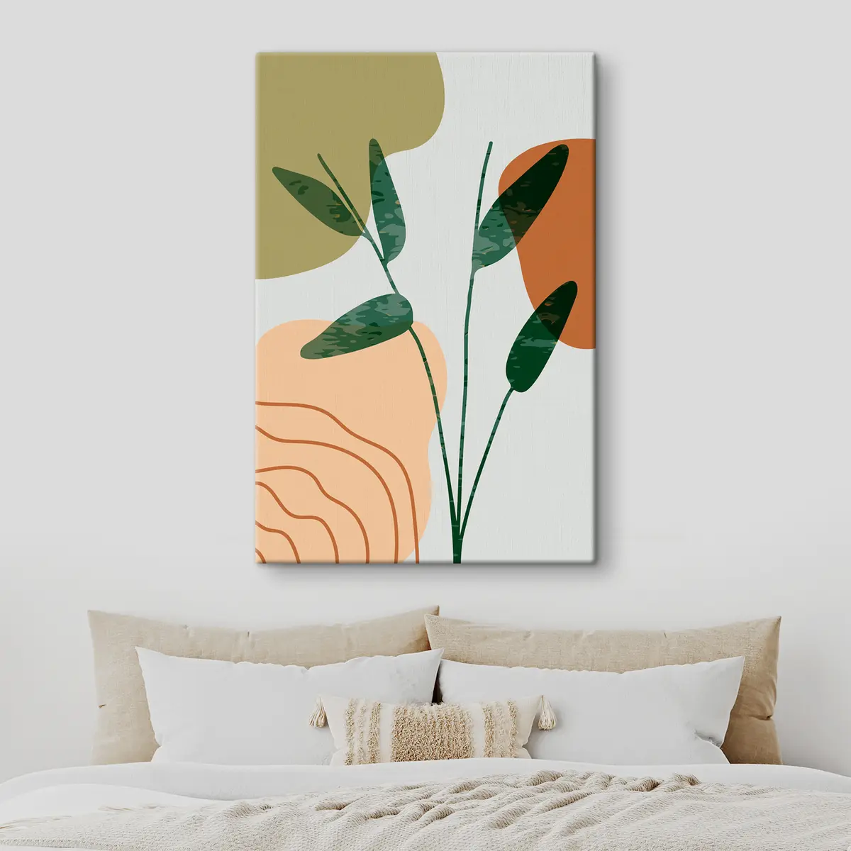  Peintures Végétation abstraite aux couleurs douces s36712