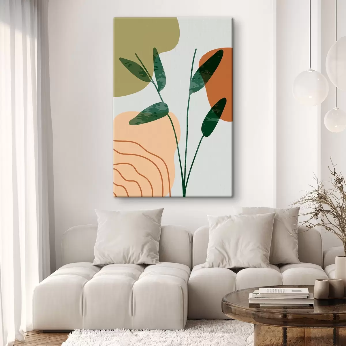  Peintures Végétation abstraite aux couleurs douces s36712