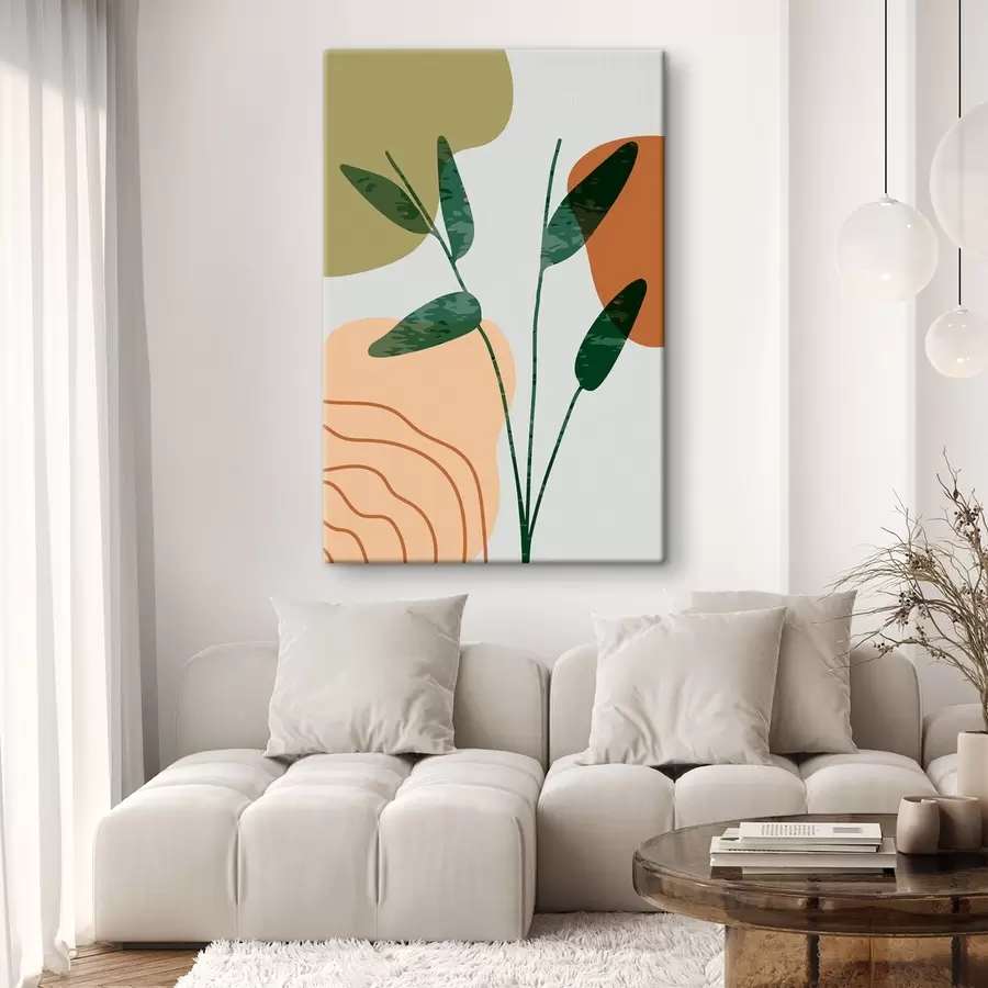  Peintures Végétation abstraite aux couleurs douces s36712