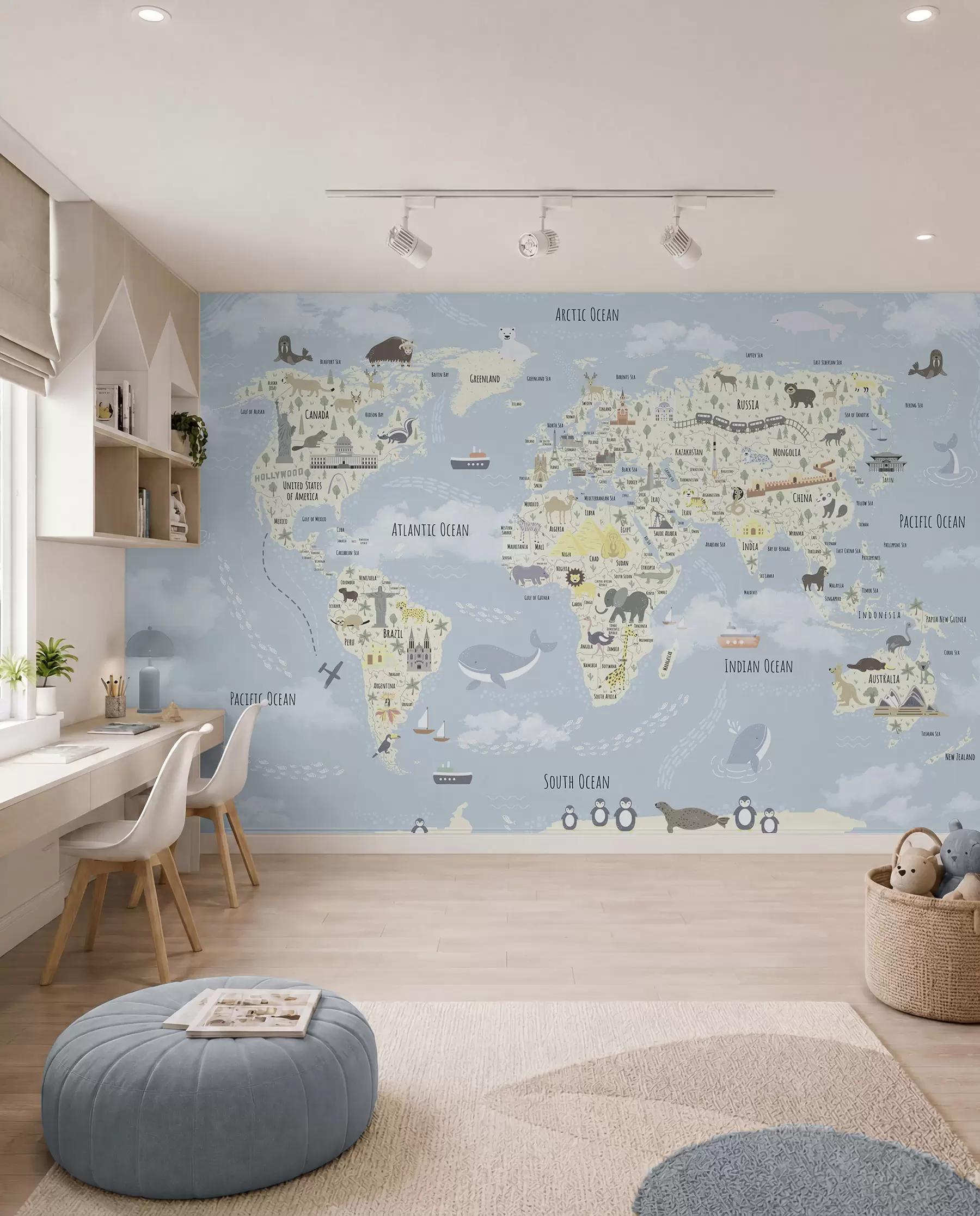 Fotobehang Atlas van kleine wonderen u96587