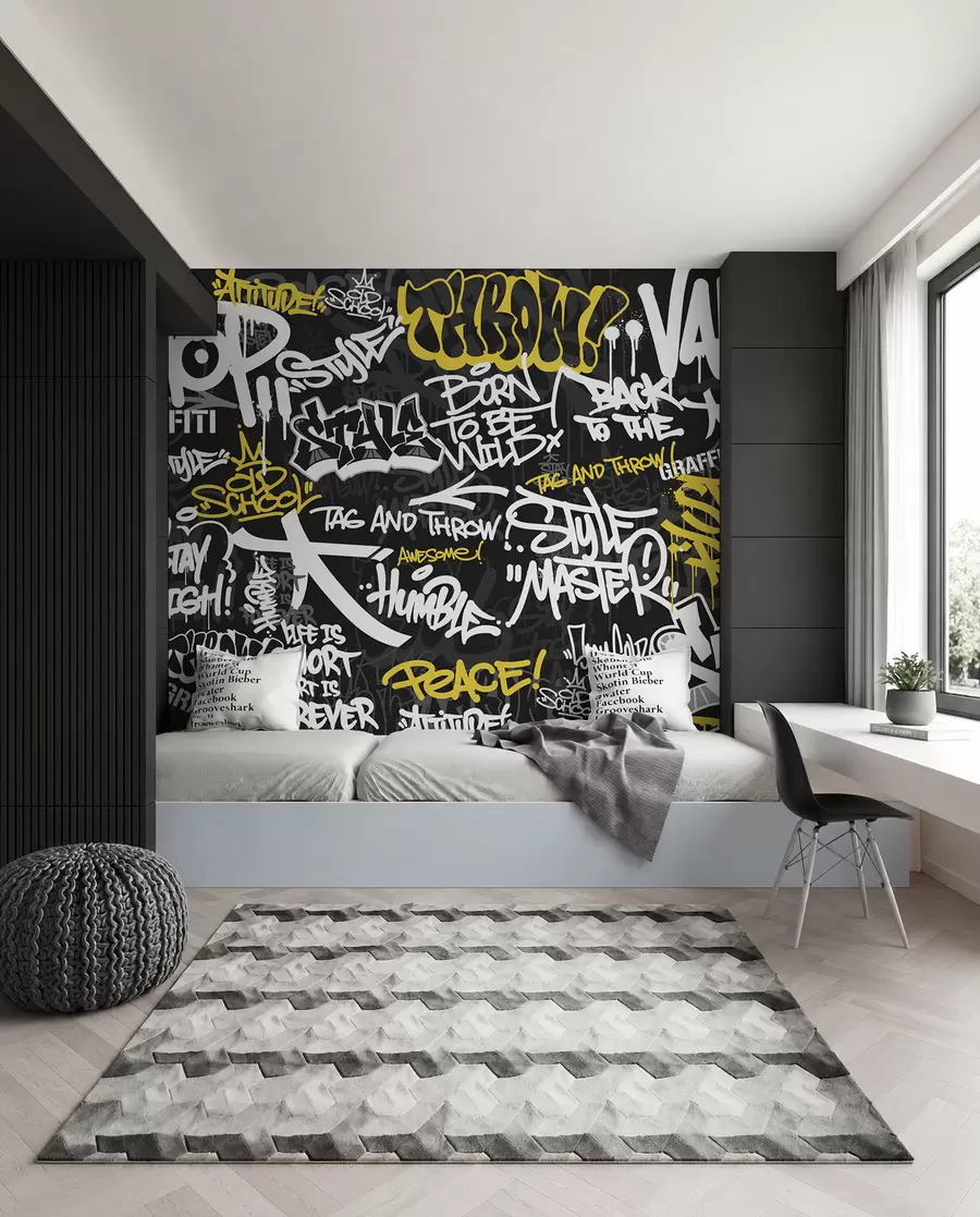 Papier peint photo Rythme graffiti urbain u98895
