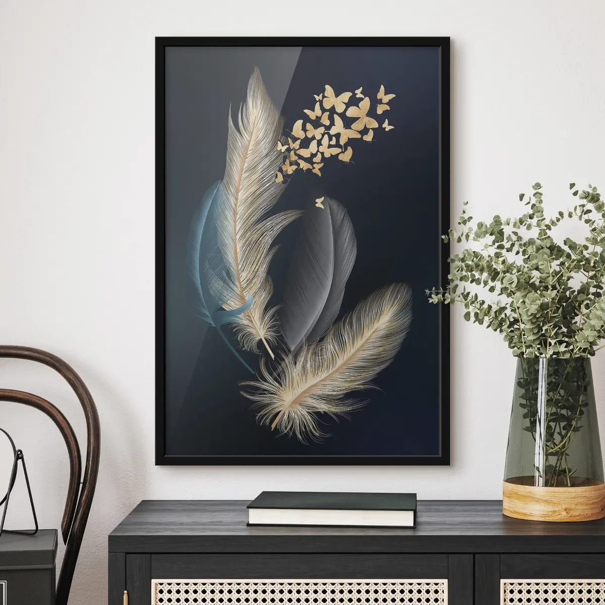 Poster Veren en vlinders f03899