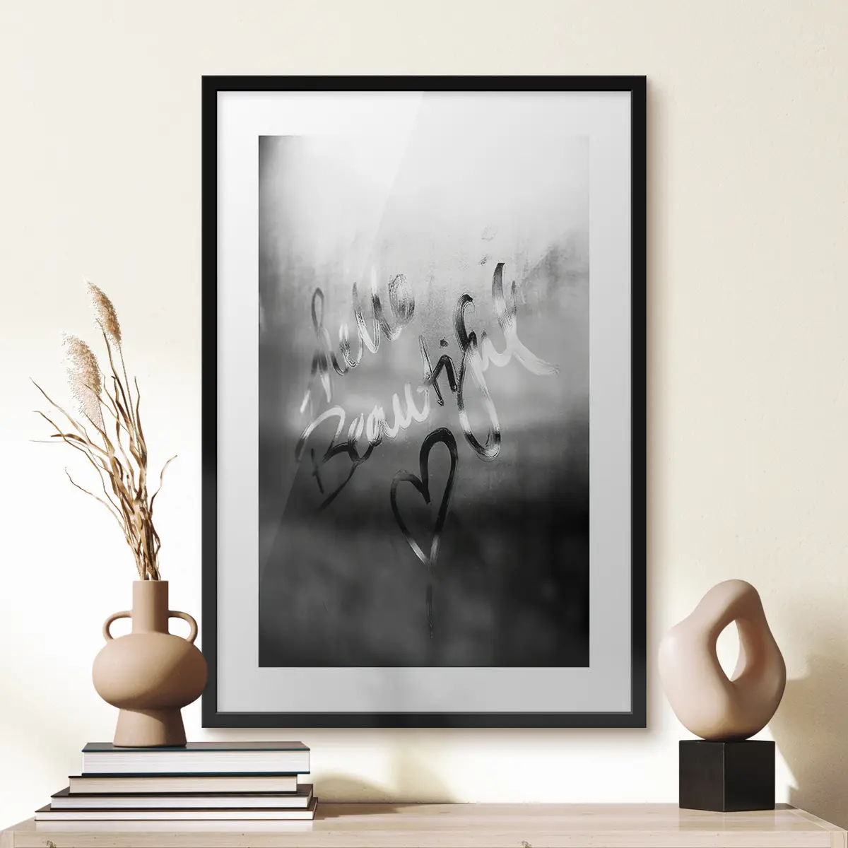 Poster Hallo schoonheid met een hart f21487