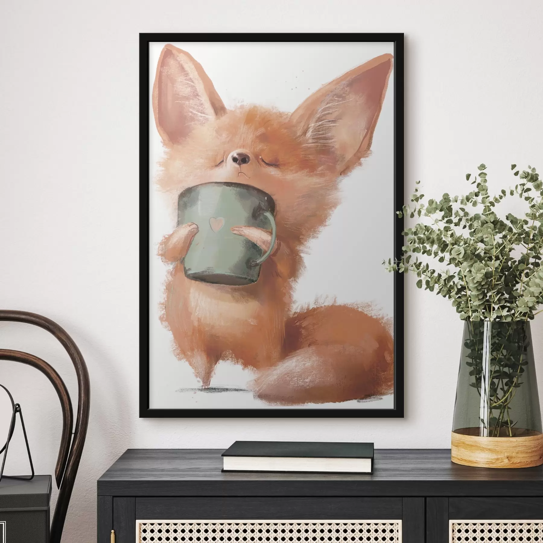 Fotobehang Gezellige momenten met een warm drankje f35008