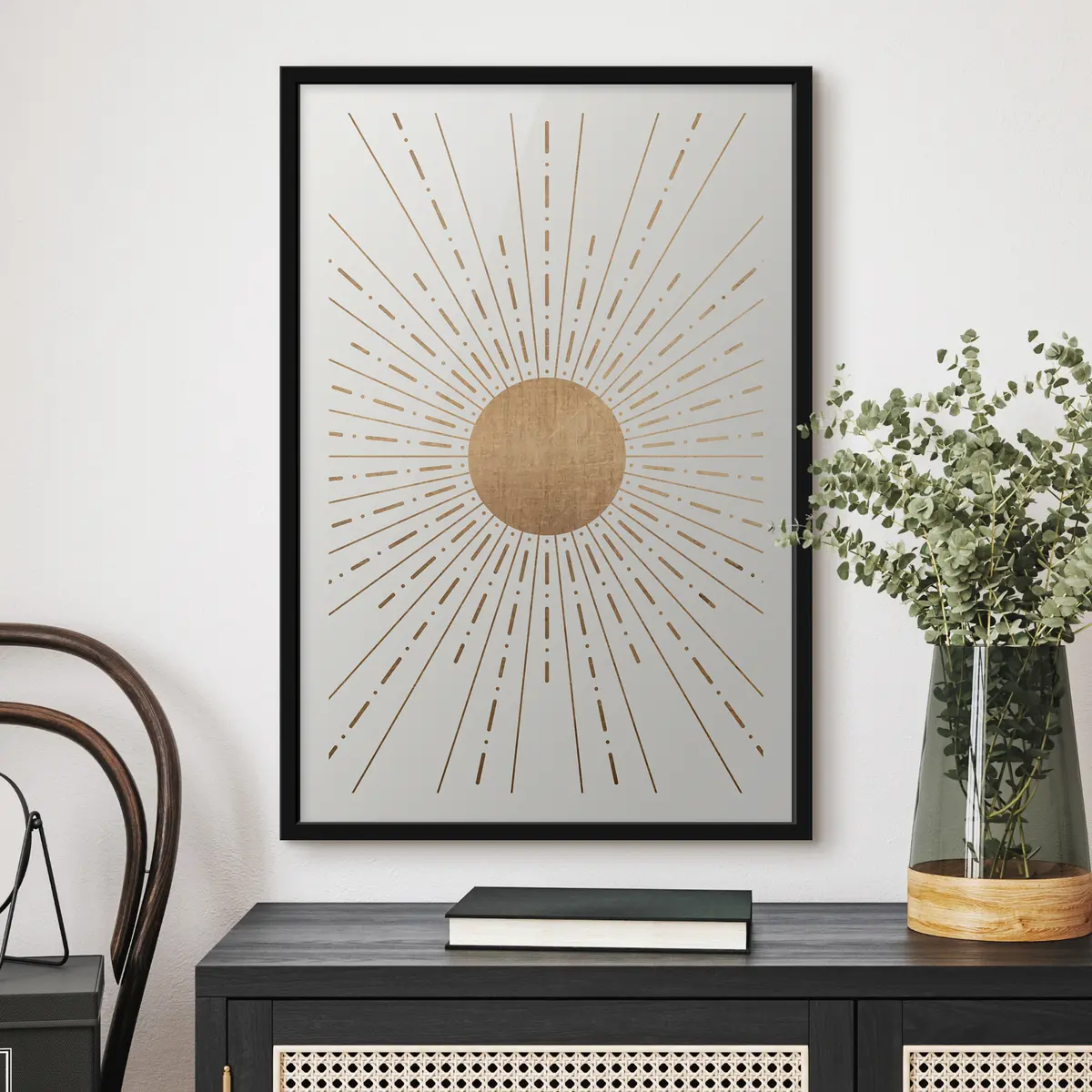 Affiche Rayons rayonnants embrassant l'astre central f35879