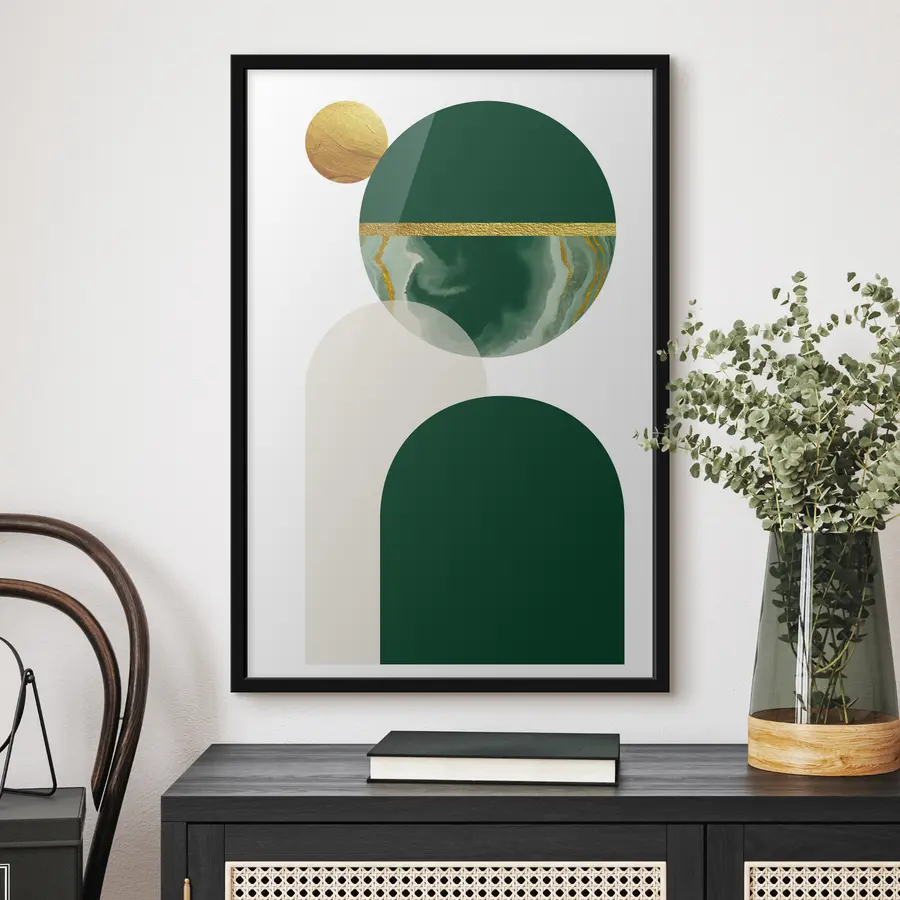 Fotobehang Geometrische vormen in harmonieuze kleuren f35985