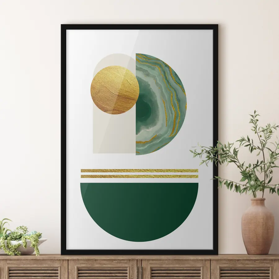 Fotobehang Abstracte vormen in een harmonieuze compositie f35986