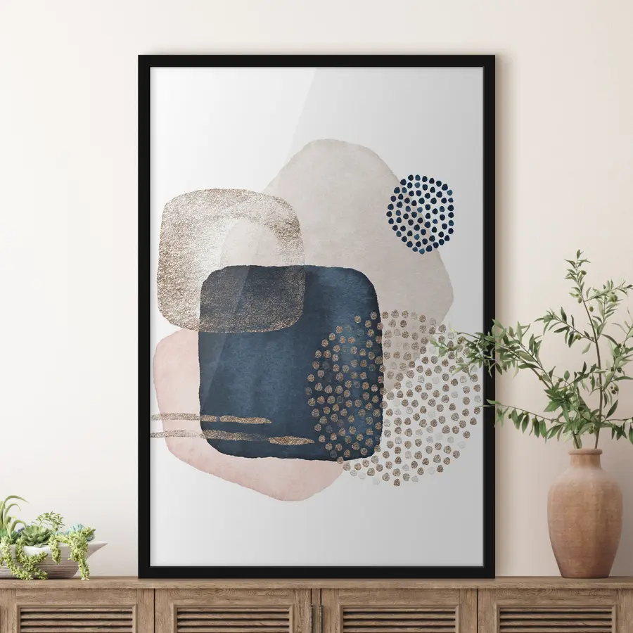 Papier peint photo Formes abstraites élégantes aux couleurs douces f35989