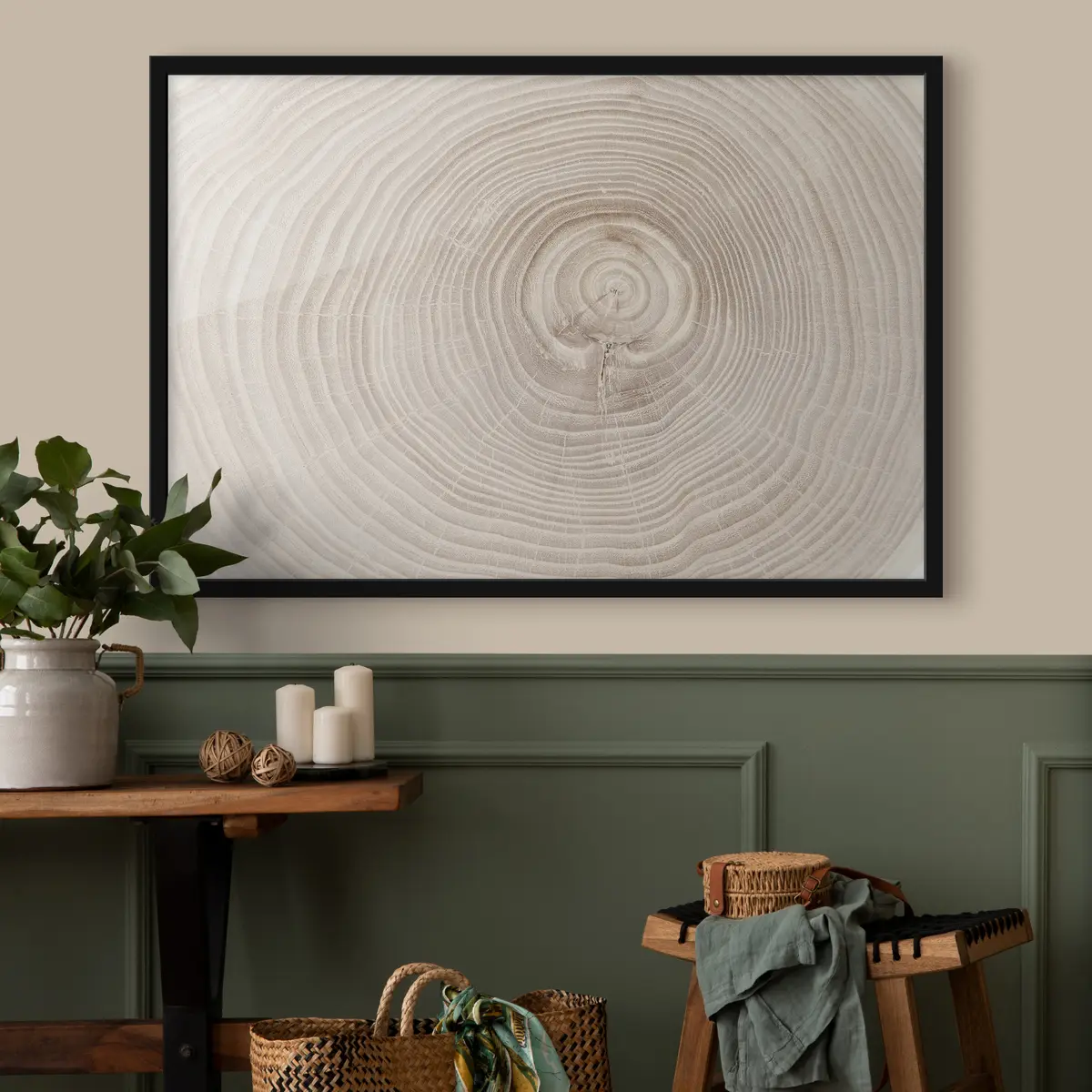 Poster Natuurlijke houtnerfstructuur f36005