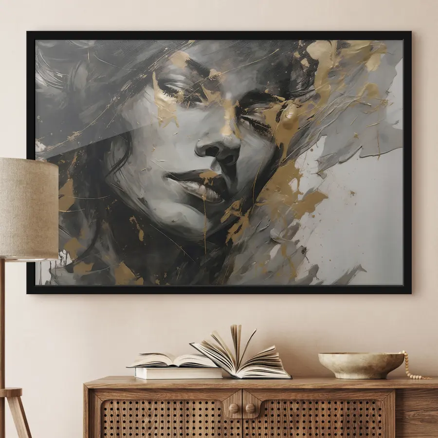 Papier peint photo Beauté abstraite en traits audacieux f36214