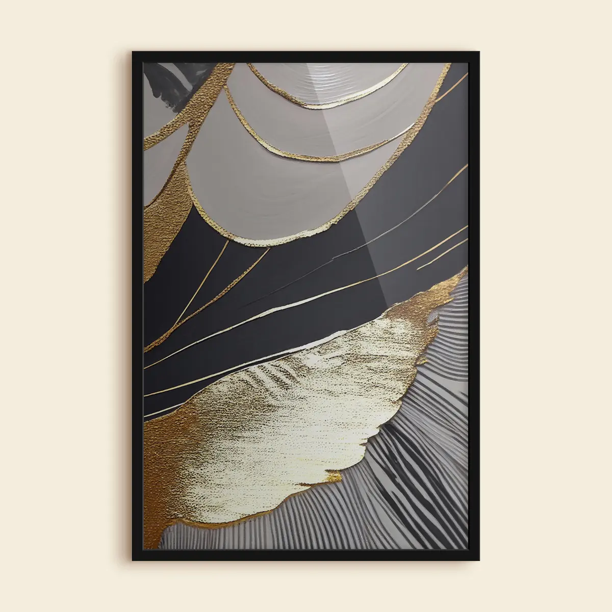 Affiche D'élégantes vagues de couleurs et de textures f36200