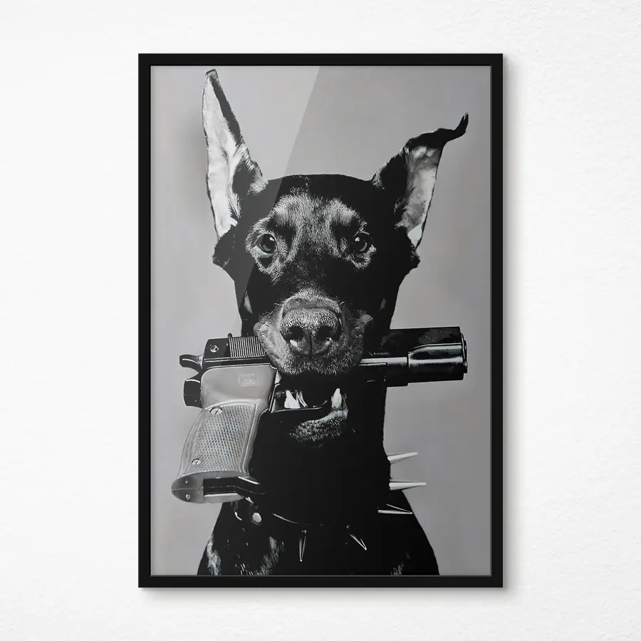 Fotobehang Waakhond klaar voor actie f36177