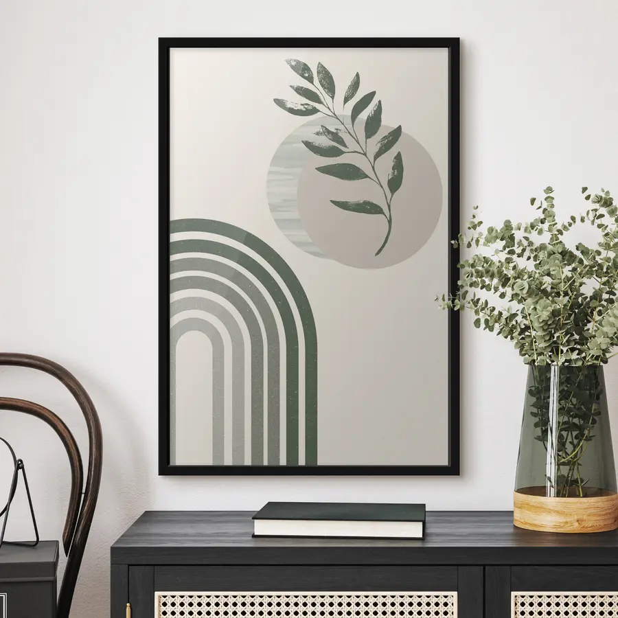 Fotobehang Op de natuur geïnspireerde minimalistische designelementen f36176