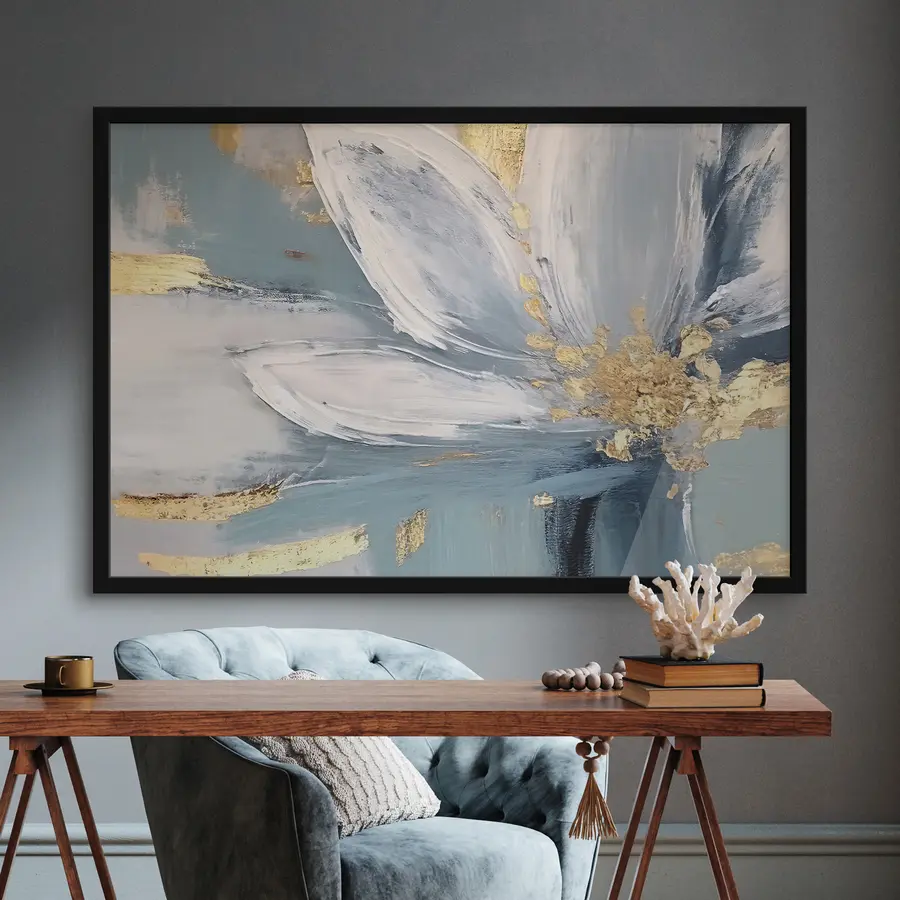 Fotobehang Zachte bloemblaadjes in serene tinten f36165