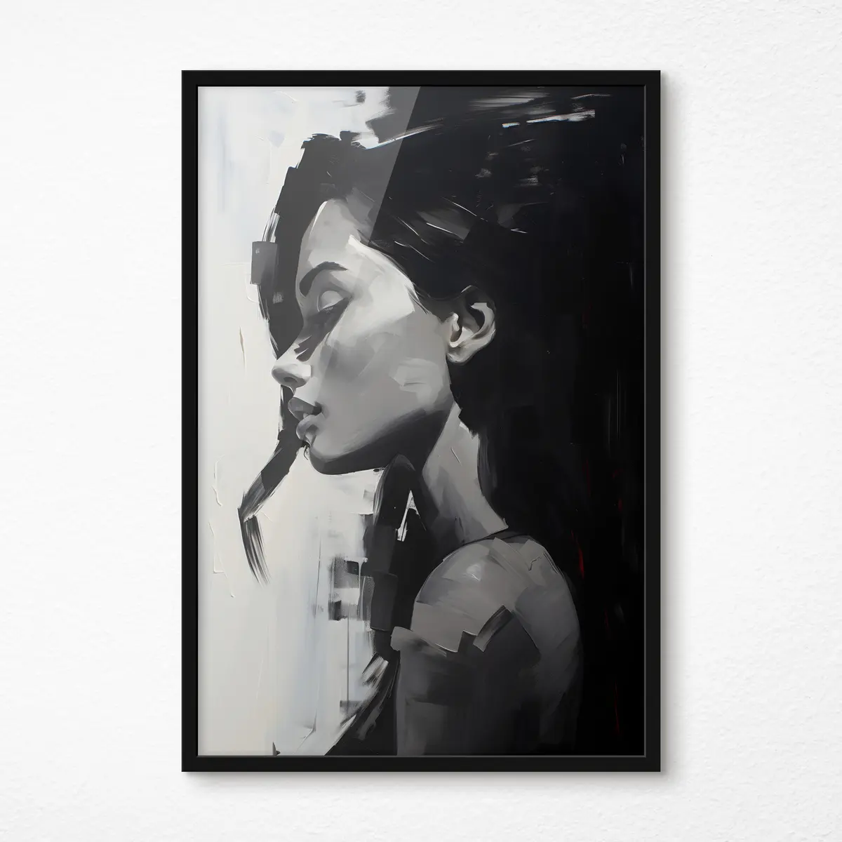 Affiche Élégance monochrome vue de profil f36158