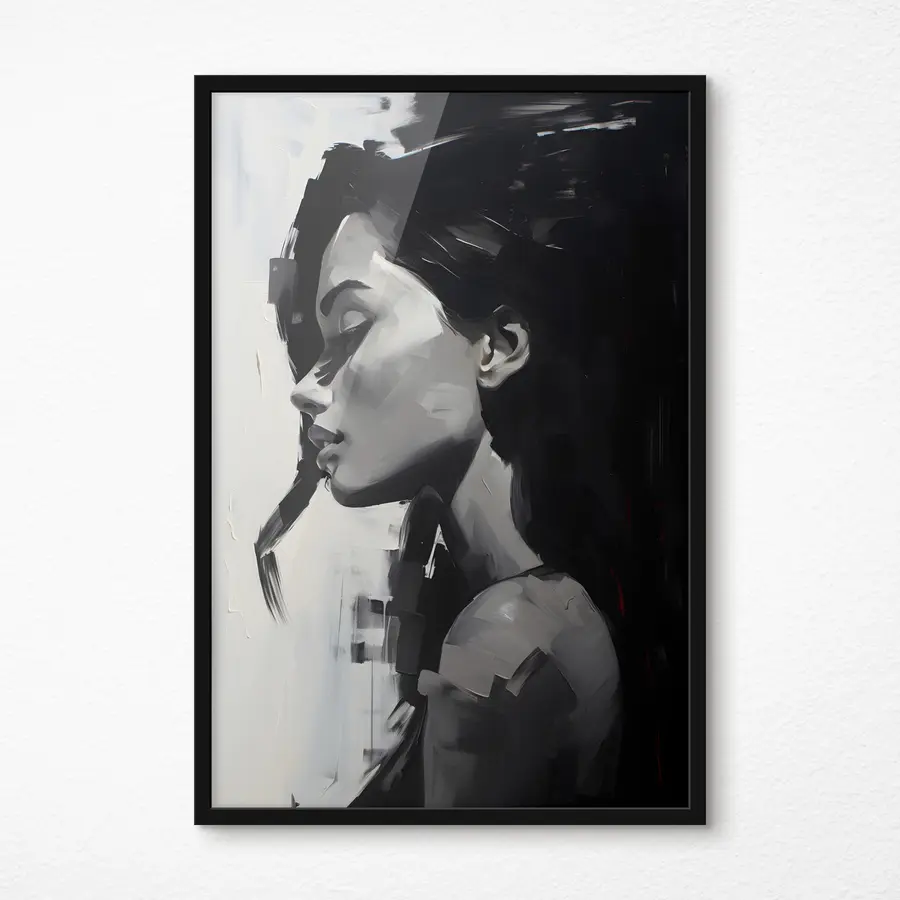 Fotobehang Monochrome elegantie in profielweergave f36158